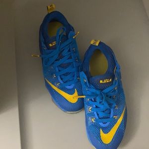 Lebrons sport sneakers. Size 5 in a half. Color blue and yellow.